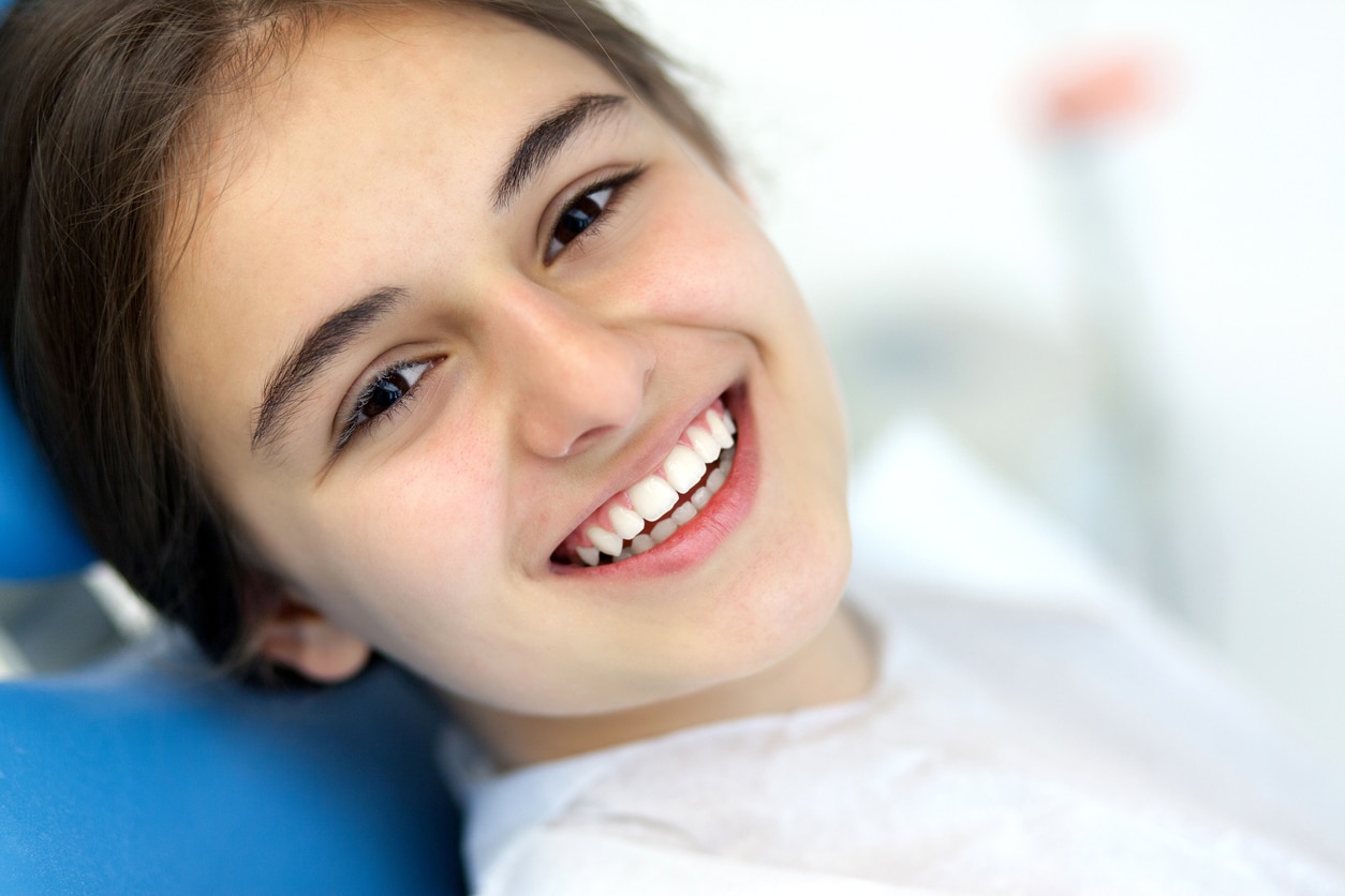 Young girl smiling