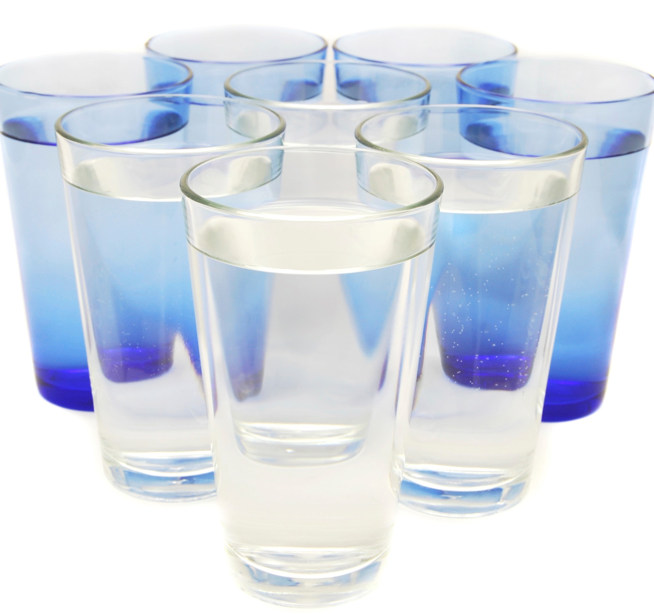 8 water glasses